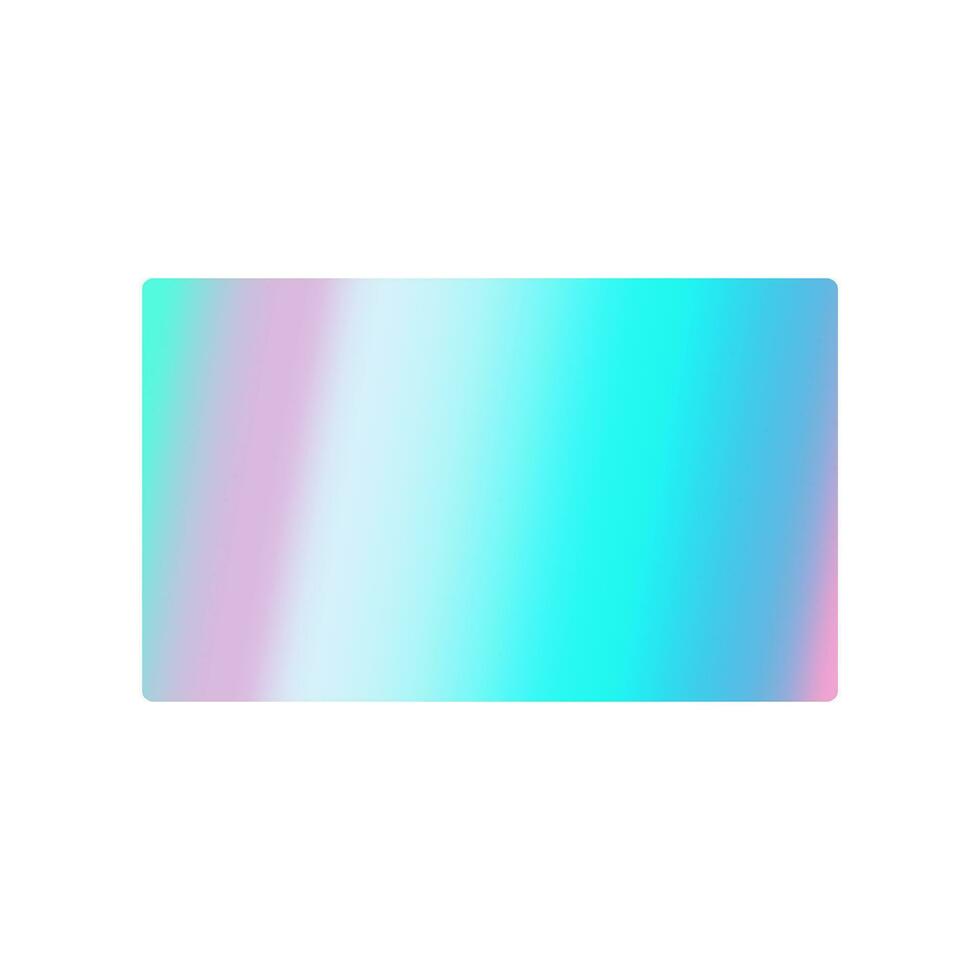 holográfico vetor adesivo ano 2000 isolado em branco fundo. gradiente retangular arco Iris correção, vibrante néon cores, 00s, anos 90 na moda estilo.