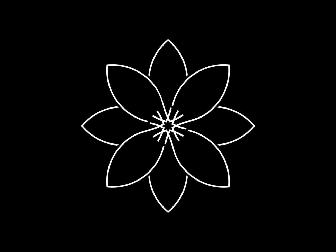 abstrato elegante flor logotipo ícone vector design. símbolo premium criativo universal
