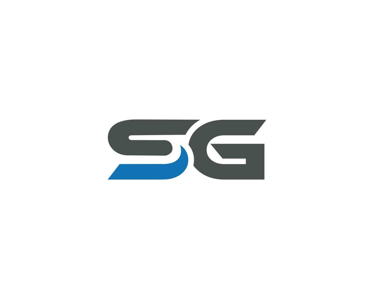 moderno sg carta logotipo Projeto ícone conceito isolado simples vetor conceito.