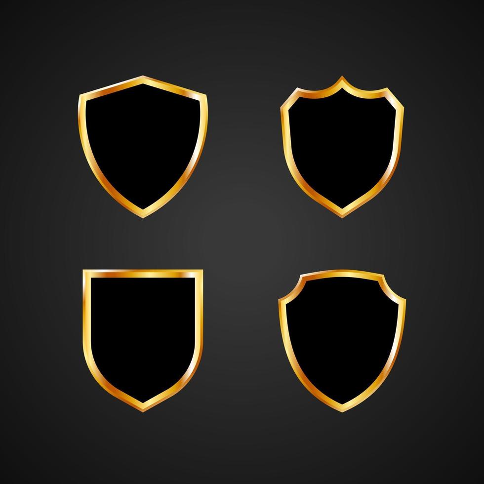 design de ícone de vetor de escudo dourado
