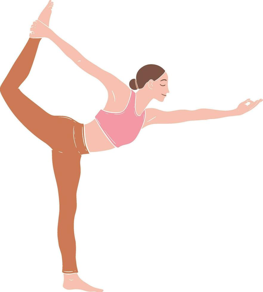 dançarino pose ioga ilustração vetor