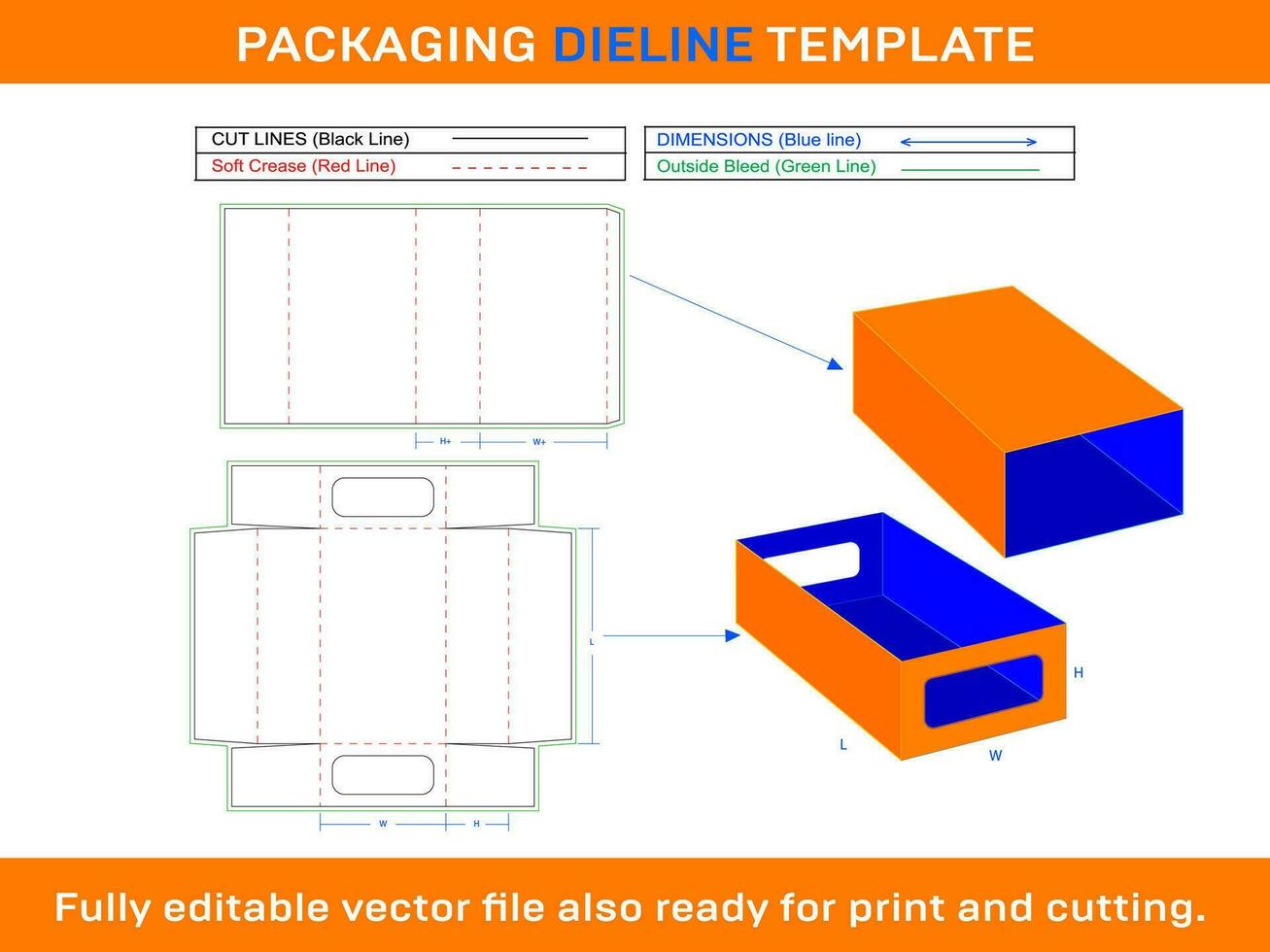 sapato caixa, Combine caixa dieline modelo vetor