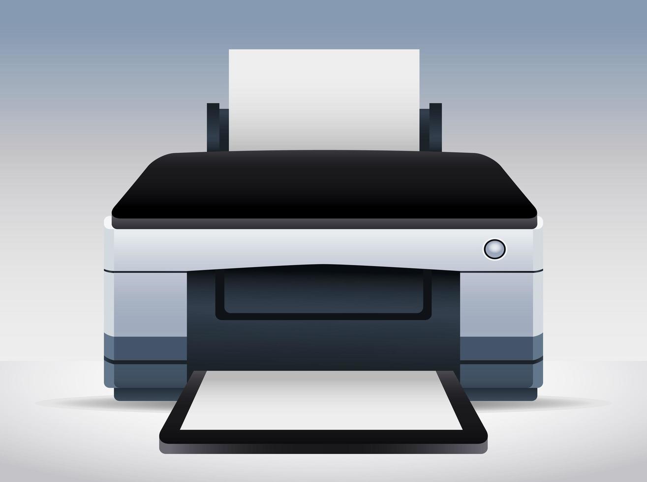 ícone de dispositivo de máquina de hardware de impressora vetor