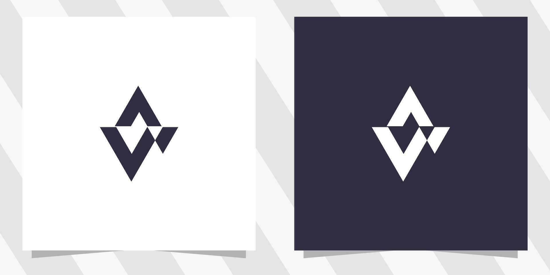 carta wa aw logotipo Projeto vetor