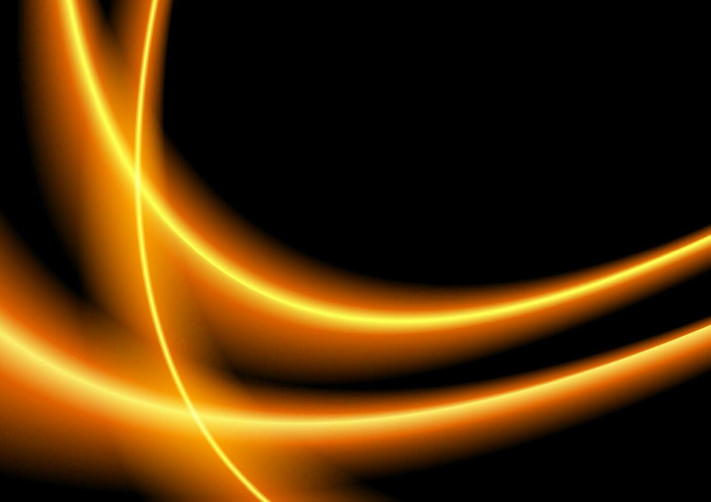 laranja brilhando retro néon ondas fundo vetor