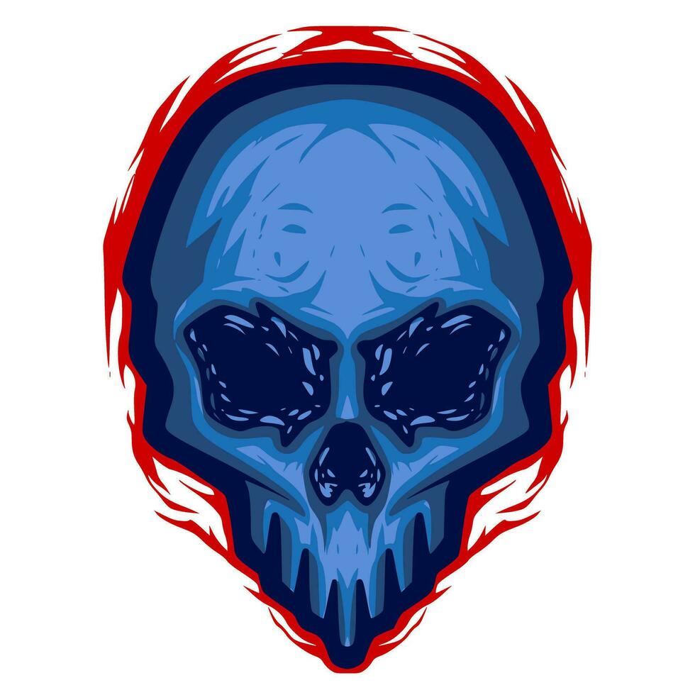 crânio arte ilustração mascote logotipo vetor