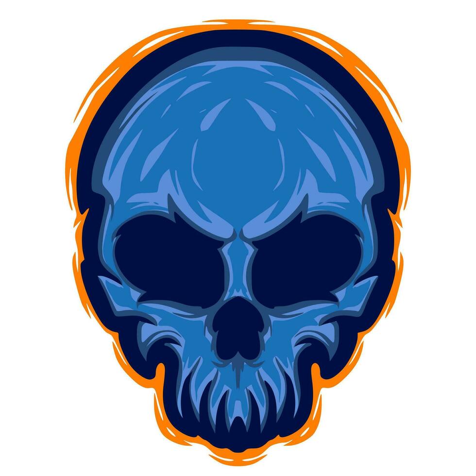 crânio arte ilustração mascote logotipo vetor