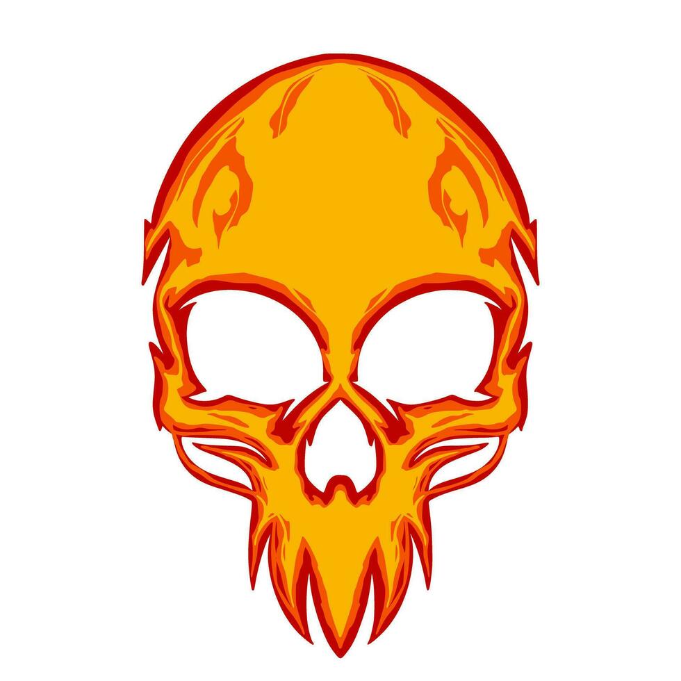 ilustração crânio cabeça mascote logotipo arte vetor