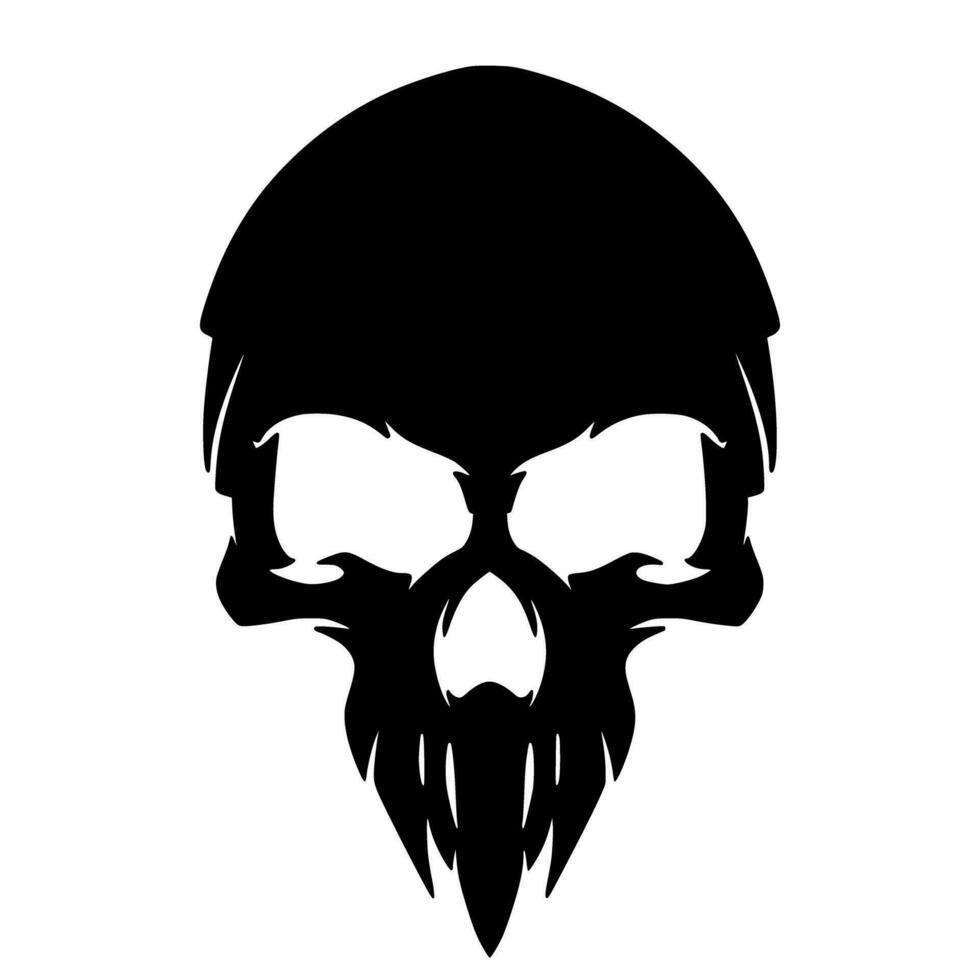 crânio cabeça ilustração arte logotipo mascote vetor