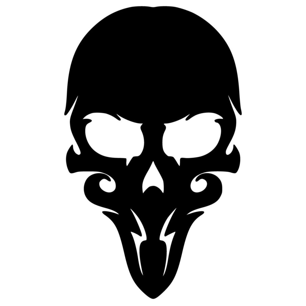 crânio cabeça ilustração arte logotipo mascote vetor