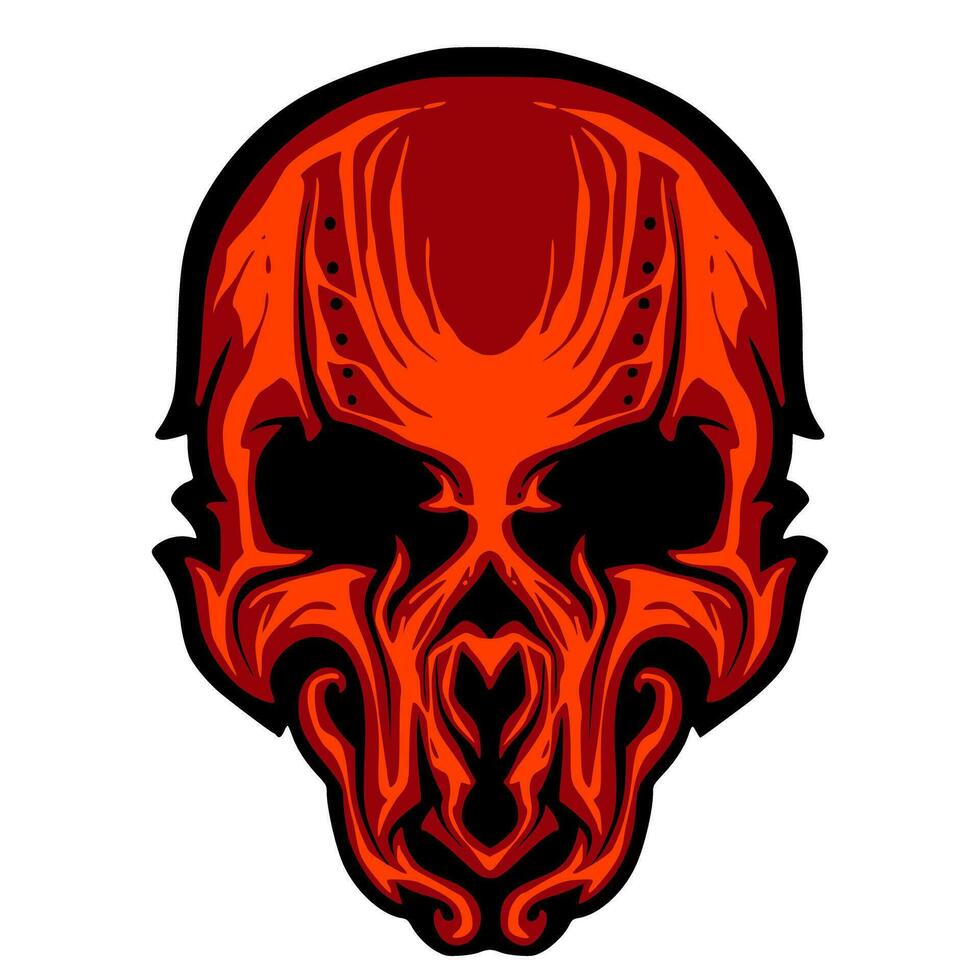crânio cabeça ilustração mascote logotipo vetor