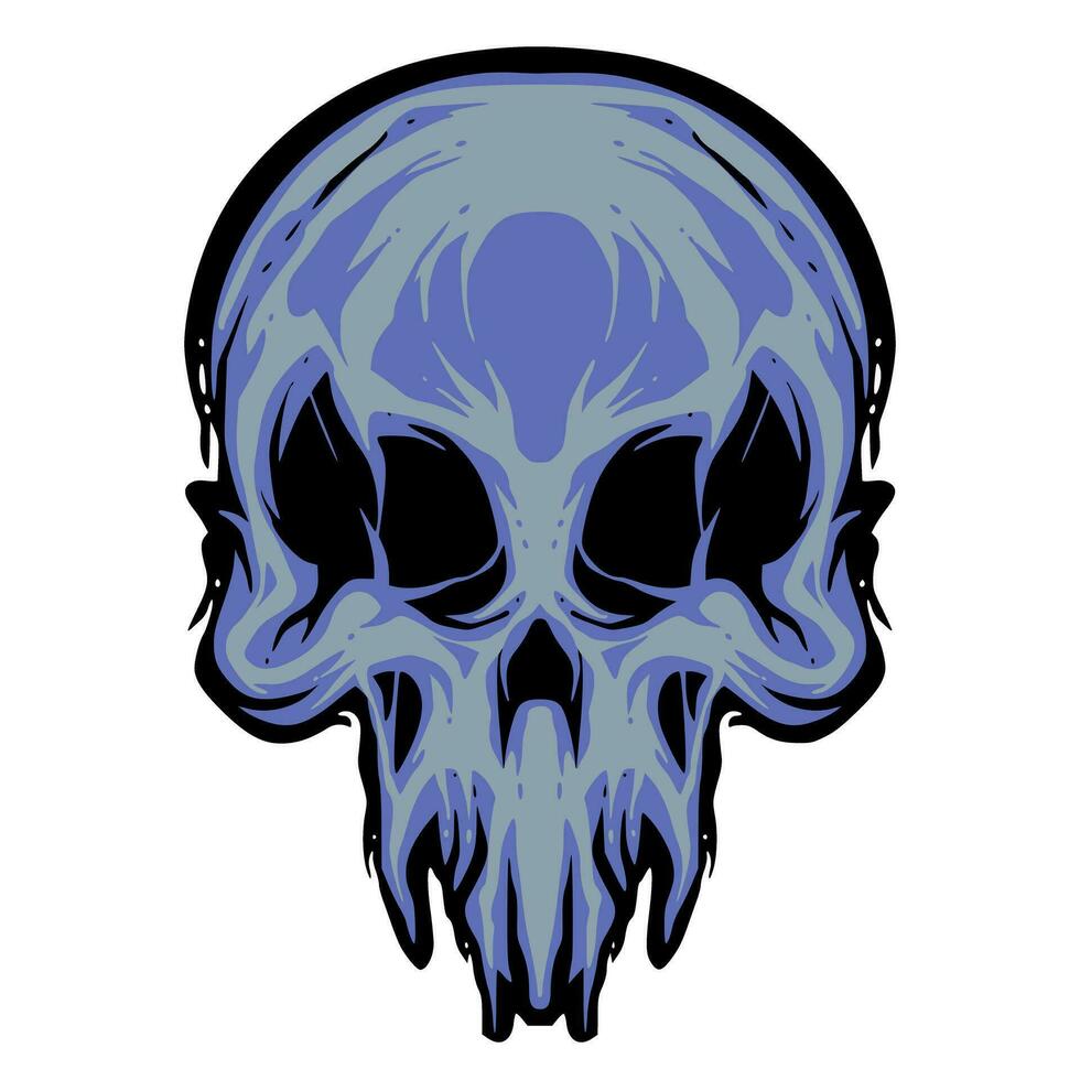 crânio cabeça ilustração mascote logotipo vetor