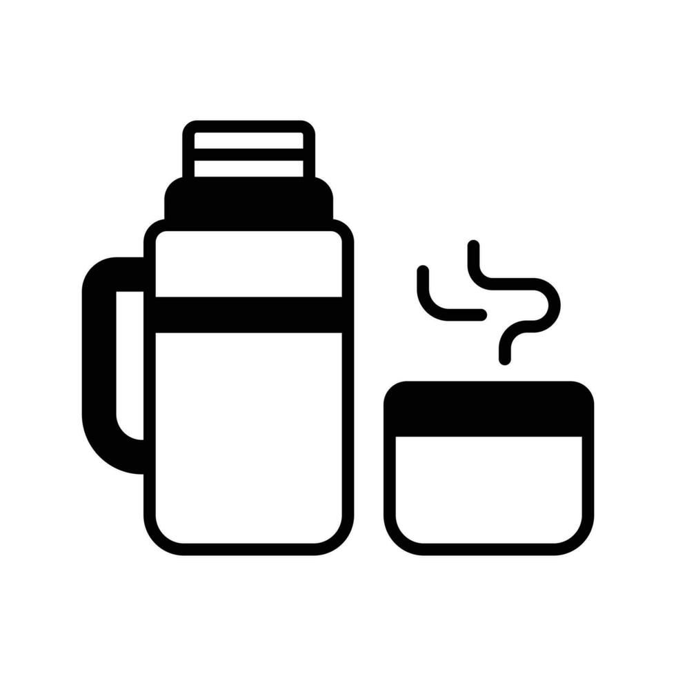 ícone do chá garrafa térmica dentro editável estilo, pronto para usar e baixar vetor