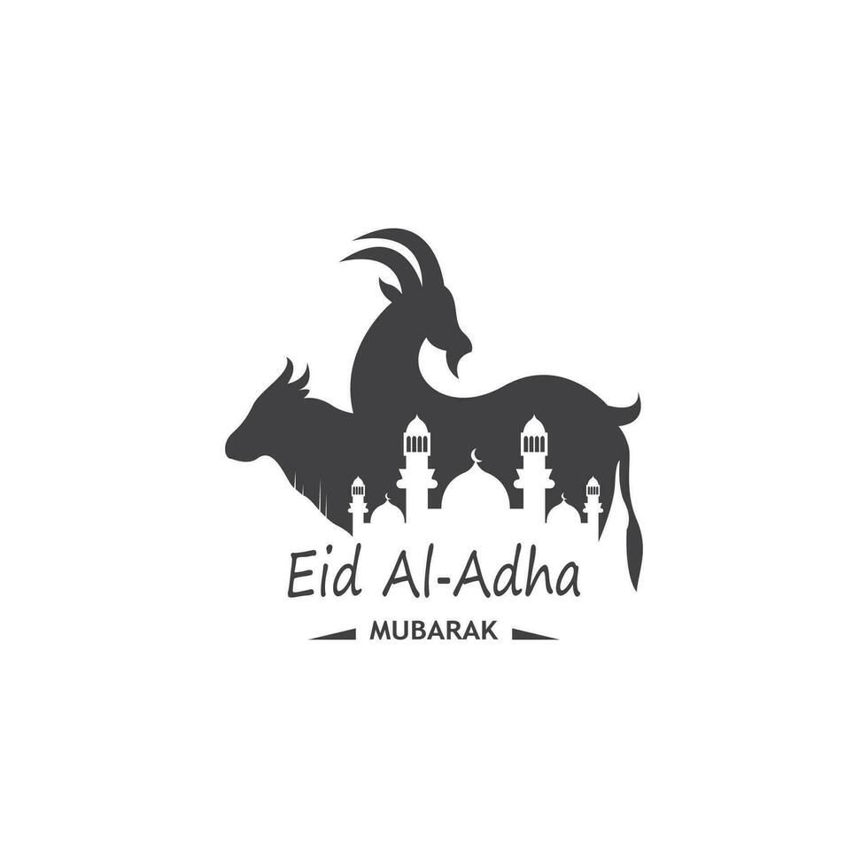 eid al adha Mubarak logotipo vetor ilustração