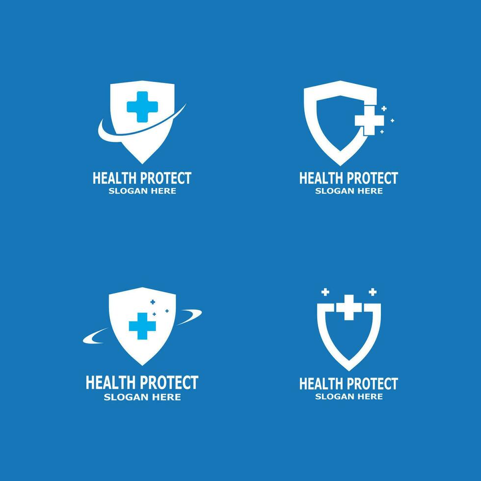 saúde Cuidado proteger remédio logotipo vetor modelo