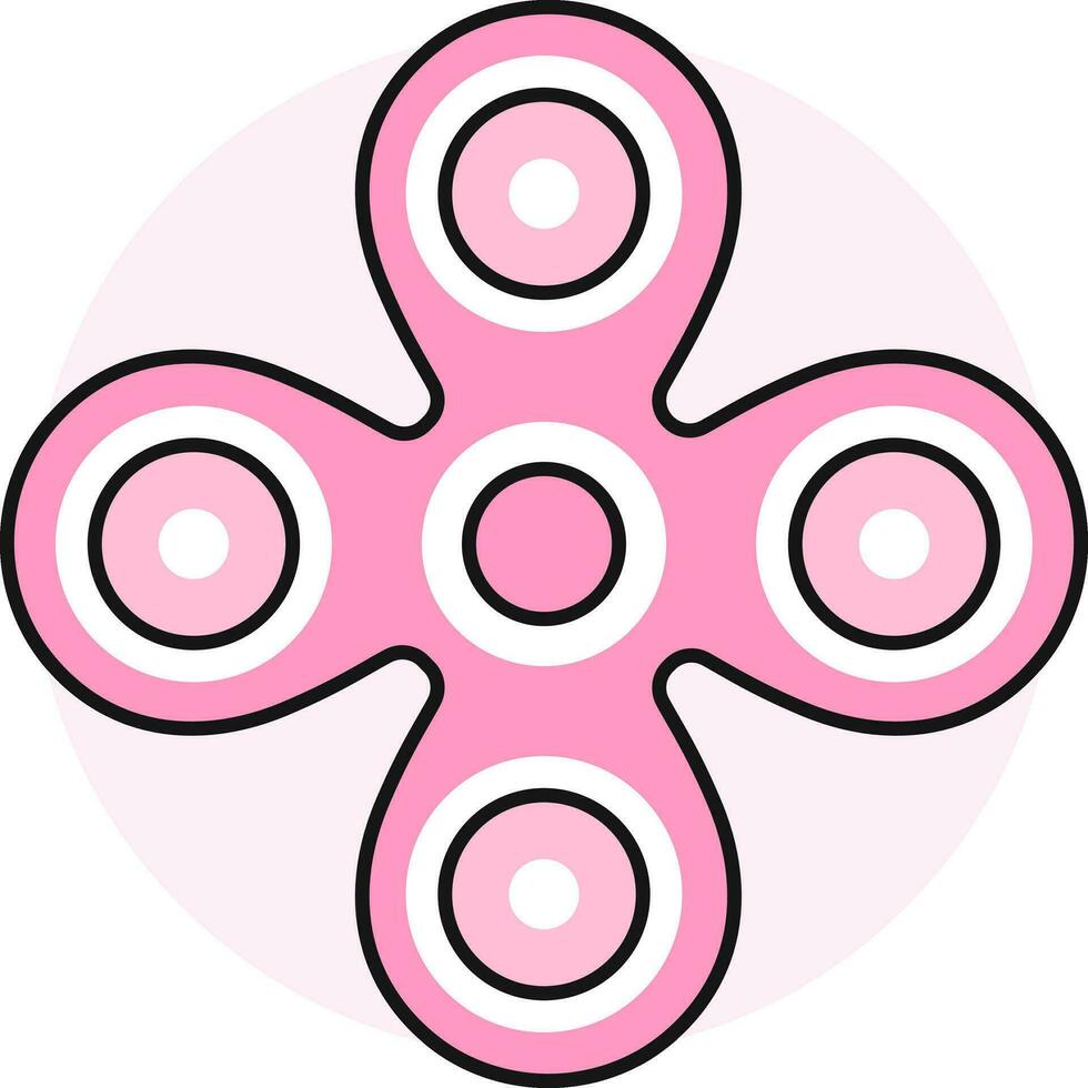 isolado spinner ícone dentro Rosa e branco cor. vetor