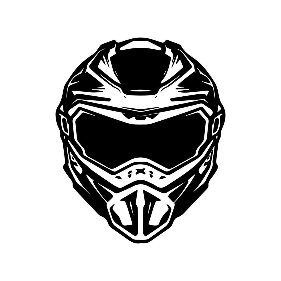 motocross capacete motociclista logotipo Projeto ilustração vetor