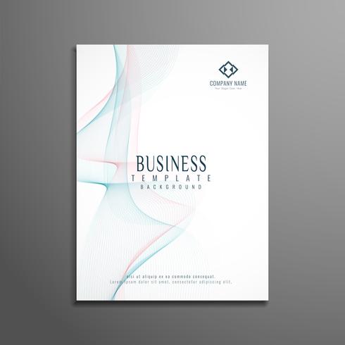 Modelo de panfleto de brochura de negócios moderno ondulado vetor