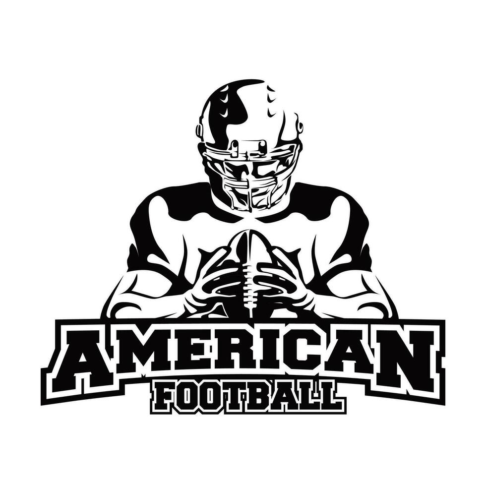 americano futebol torneio emblema, logotipo em uma Sombrio fundo. vetor