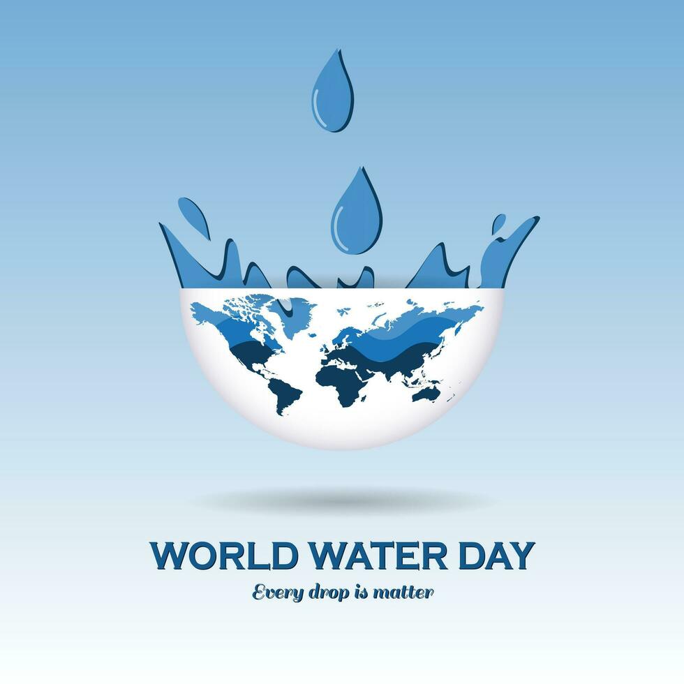 ilustração vetorial de fundo do dia mundial da água vetor