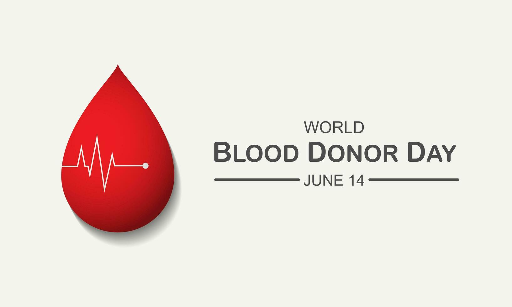 mundo sangue doador dia Junho 14 fundo vetor ilustração