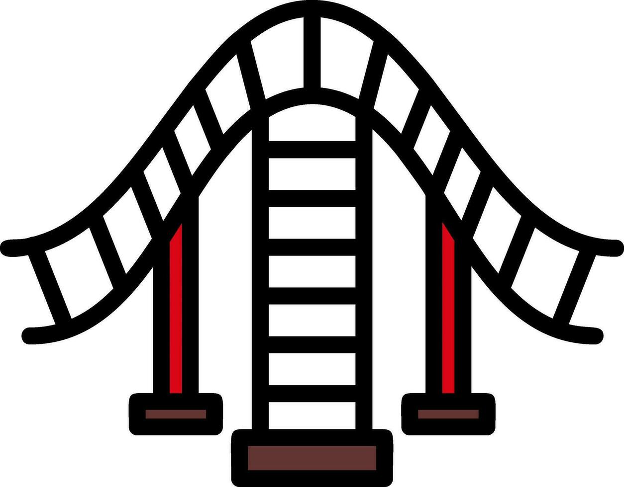 design de ícone de vetor de montanha-russa