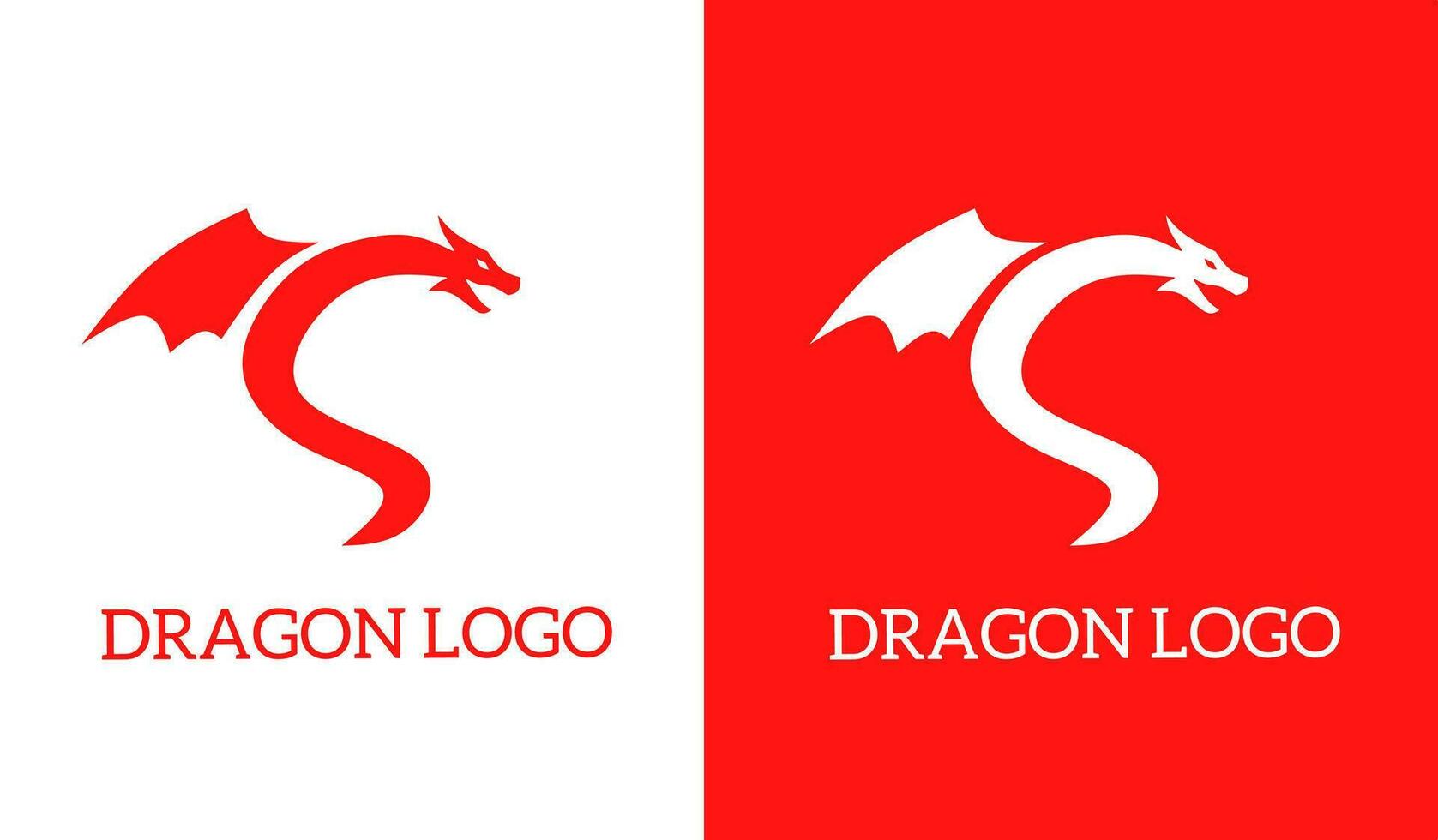 ilustração vetor gráfico do modelo logotipo vermelho Dragão