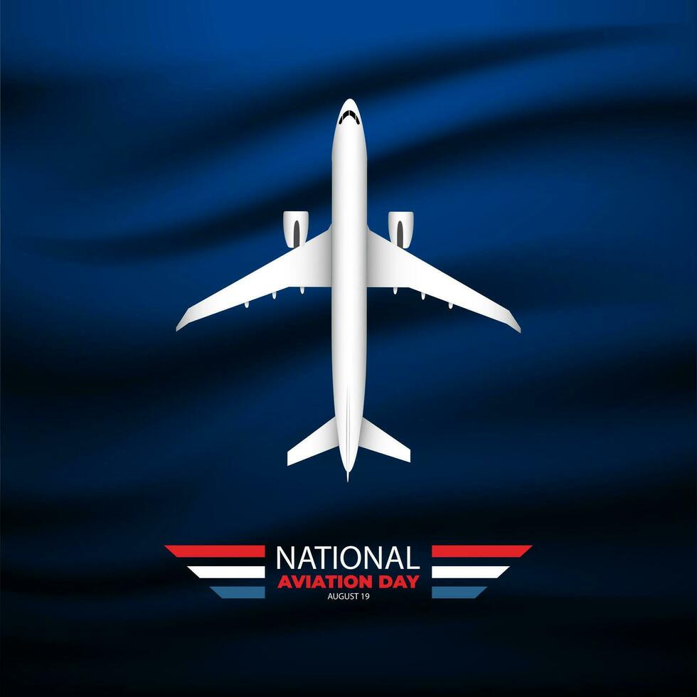 nacional aviação dia agosto 19 fundo vetor ilustração