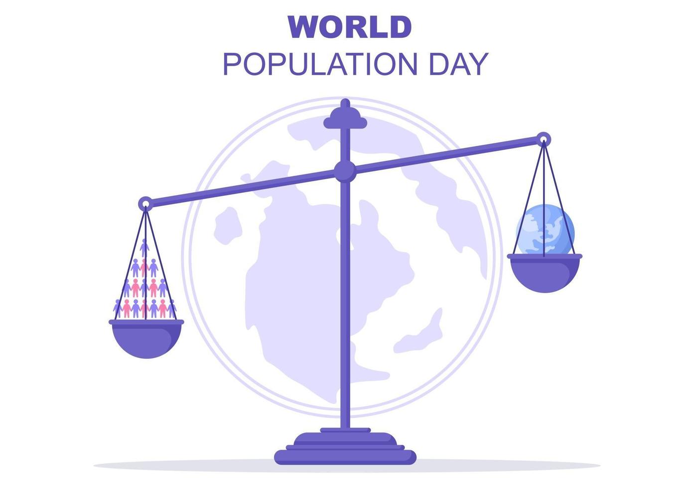 ilustração do dia da população mundial vetor