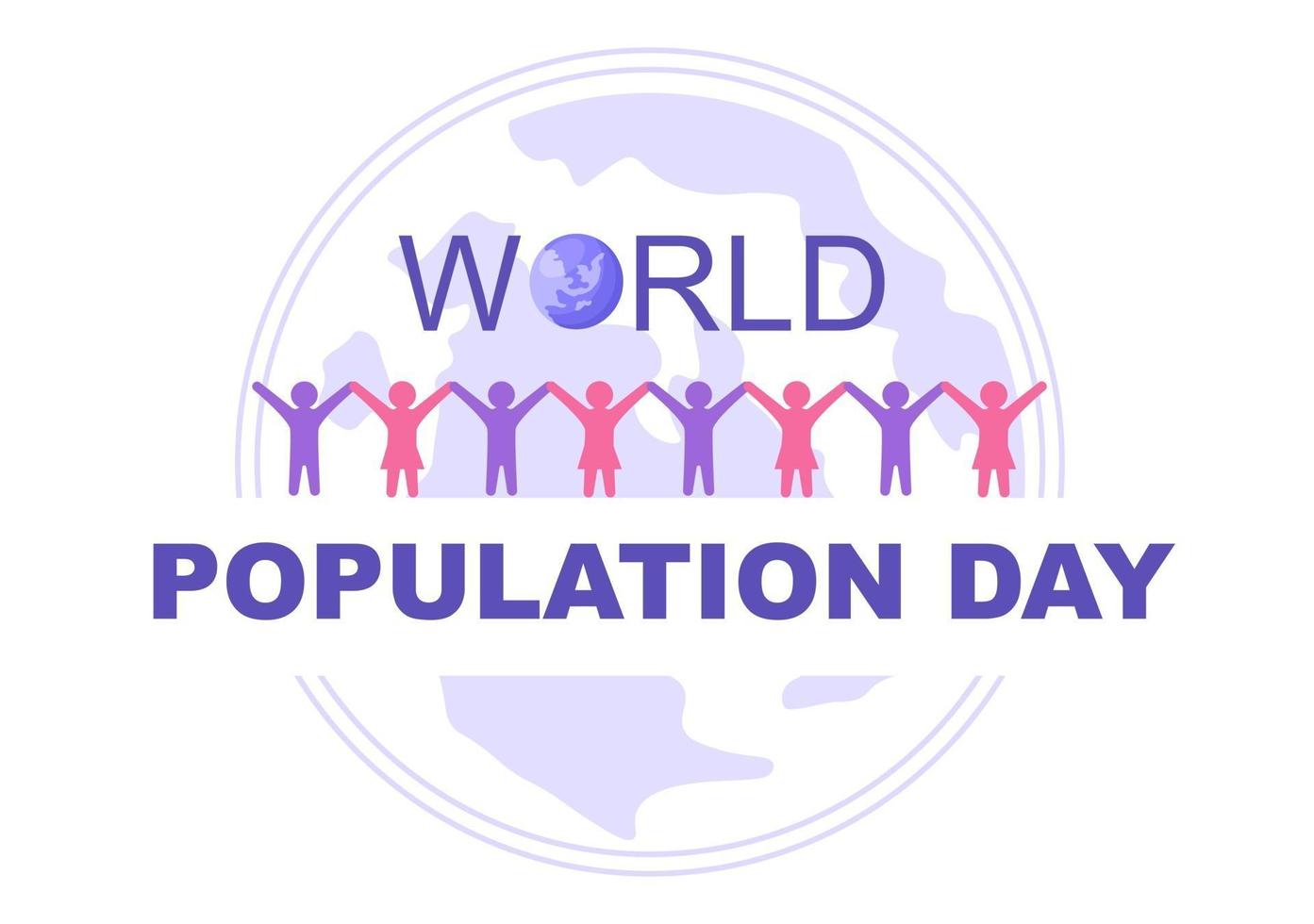 ilustração do dia da população mundial vetor
