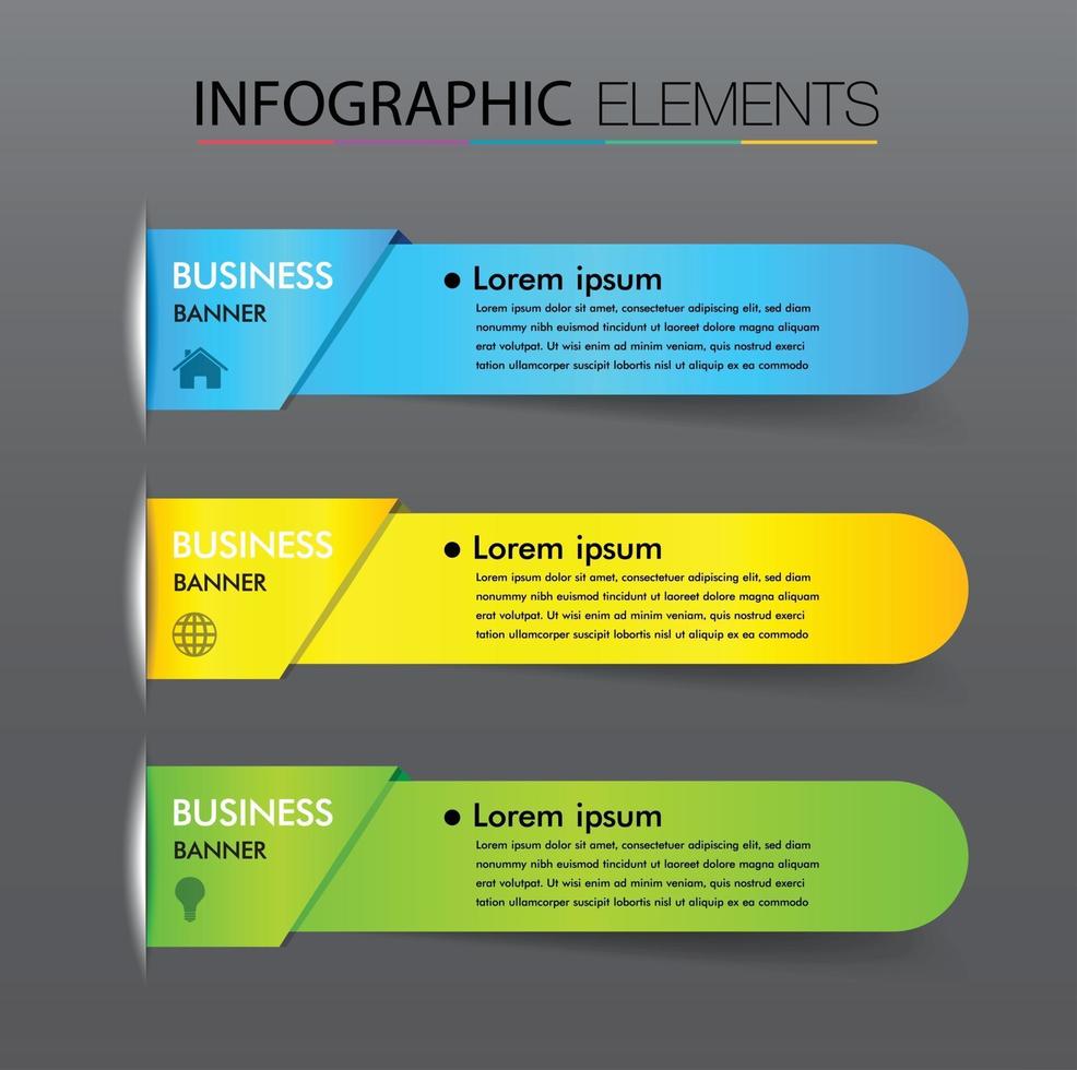 infográficos modernos de banner de modelo de caixa de texto vetor