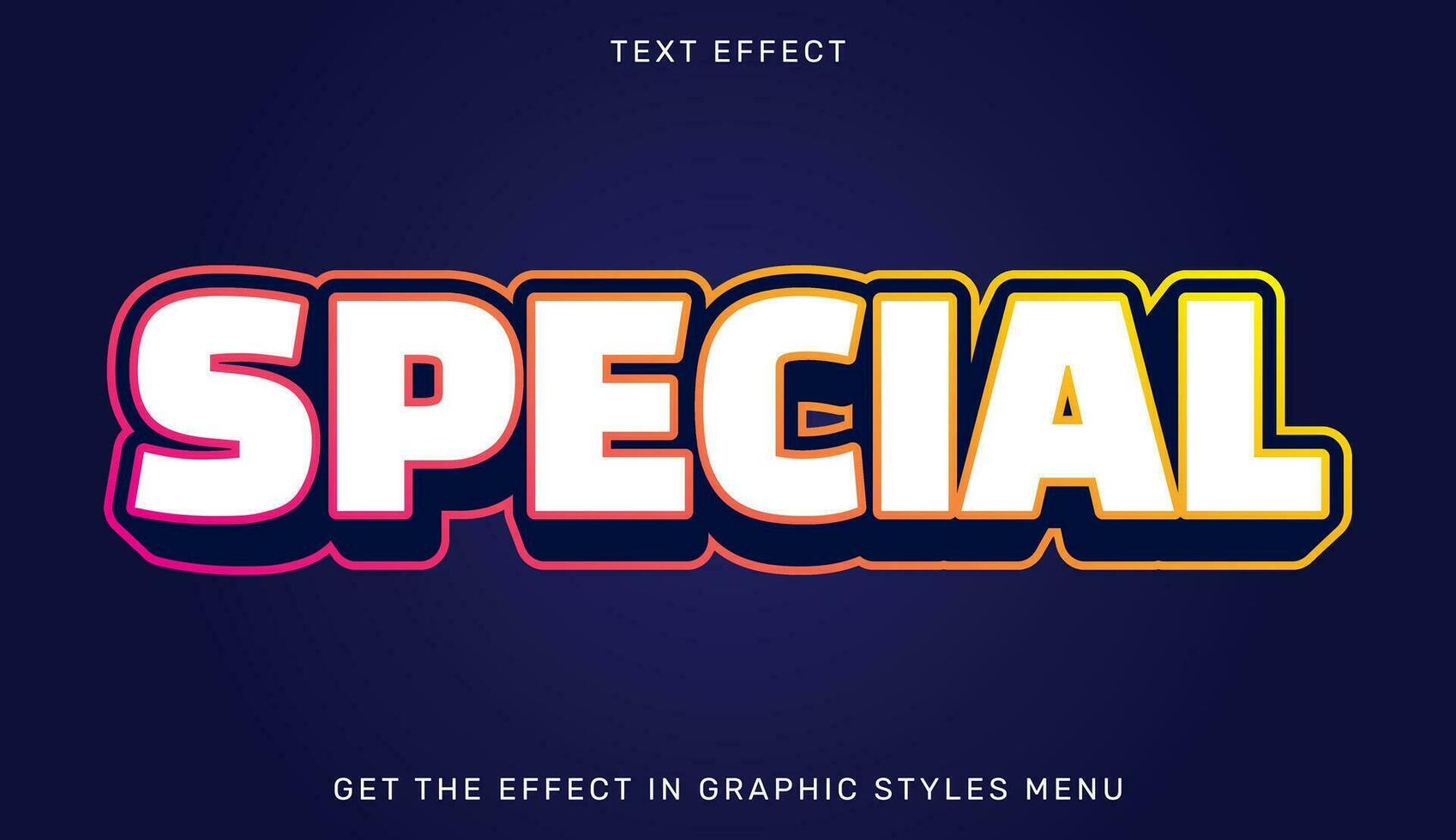 especial editável texto efeito dentro 3d estilo. adequado para marca ou o negócio logotipo vetor