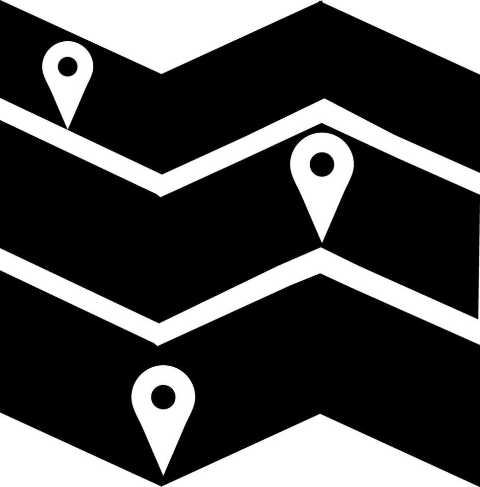 Localizações localizador com mapa PIN ícone vetor