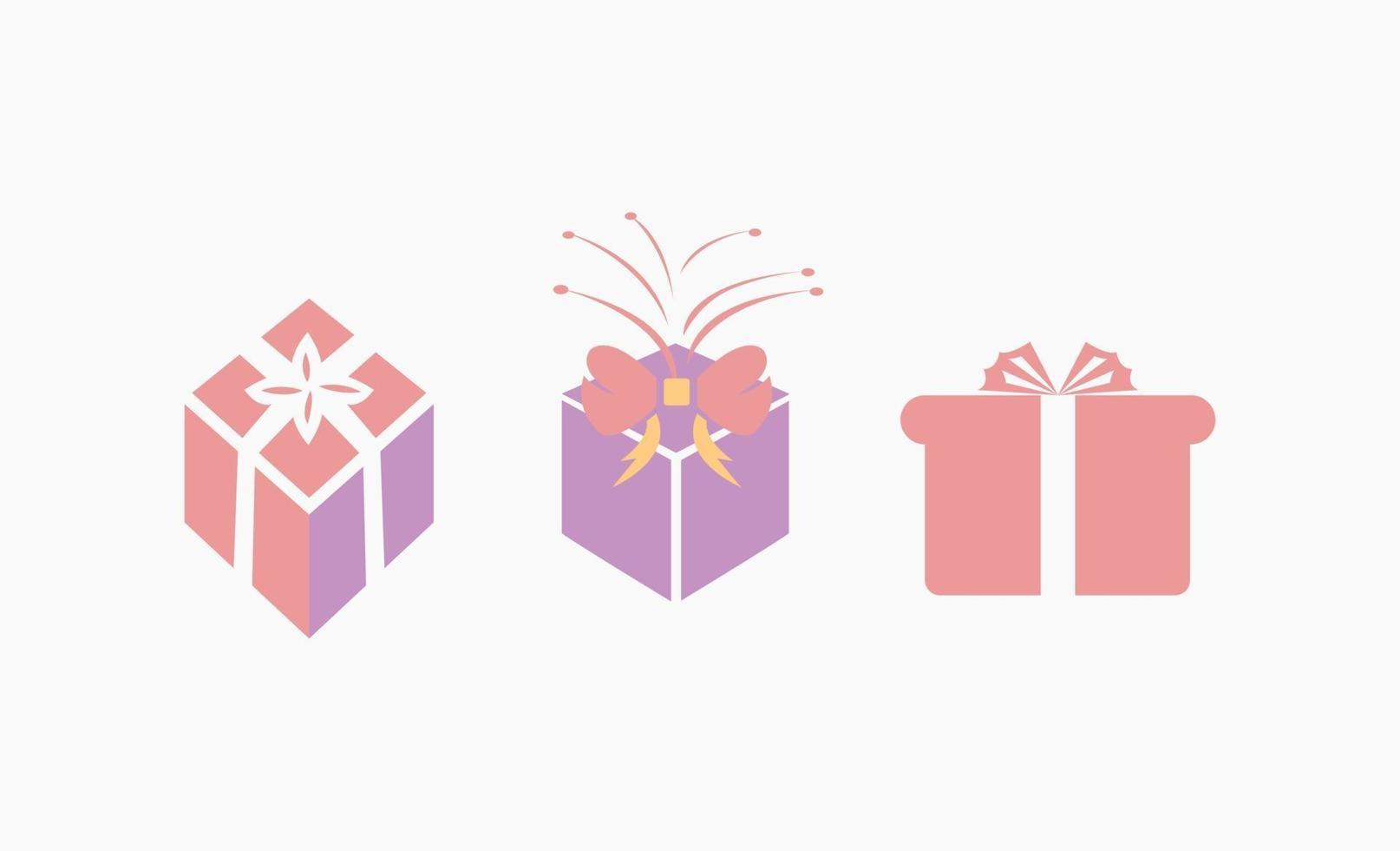vetor de design de ícone de caixa de presente de natal