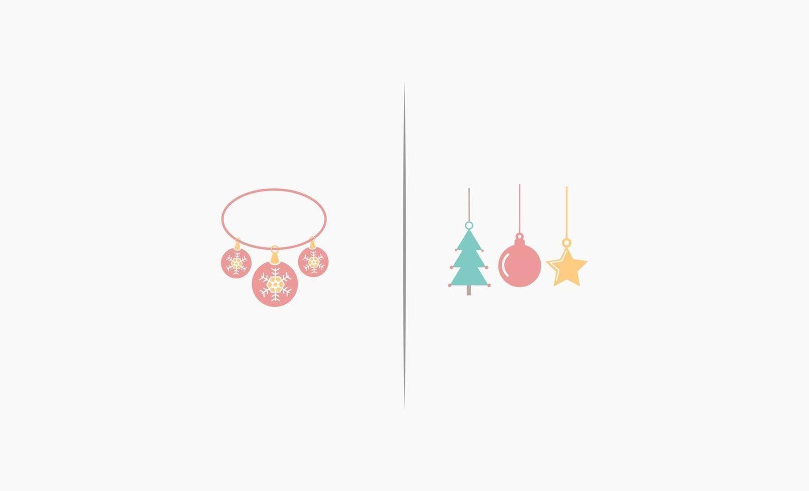 anel e bola de natal ícone de design vector