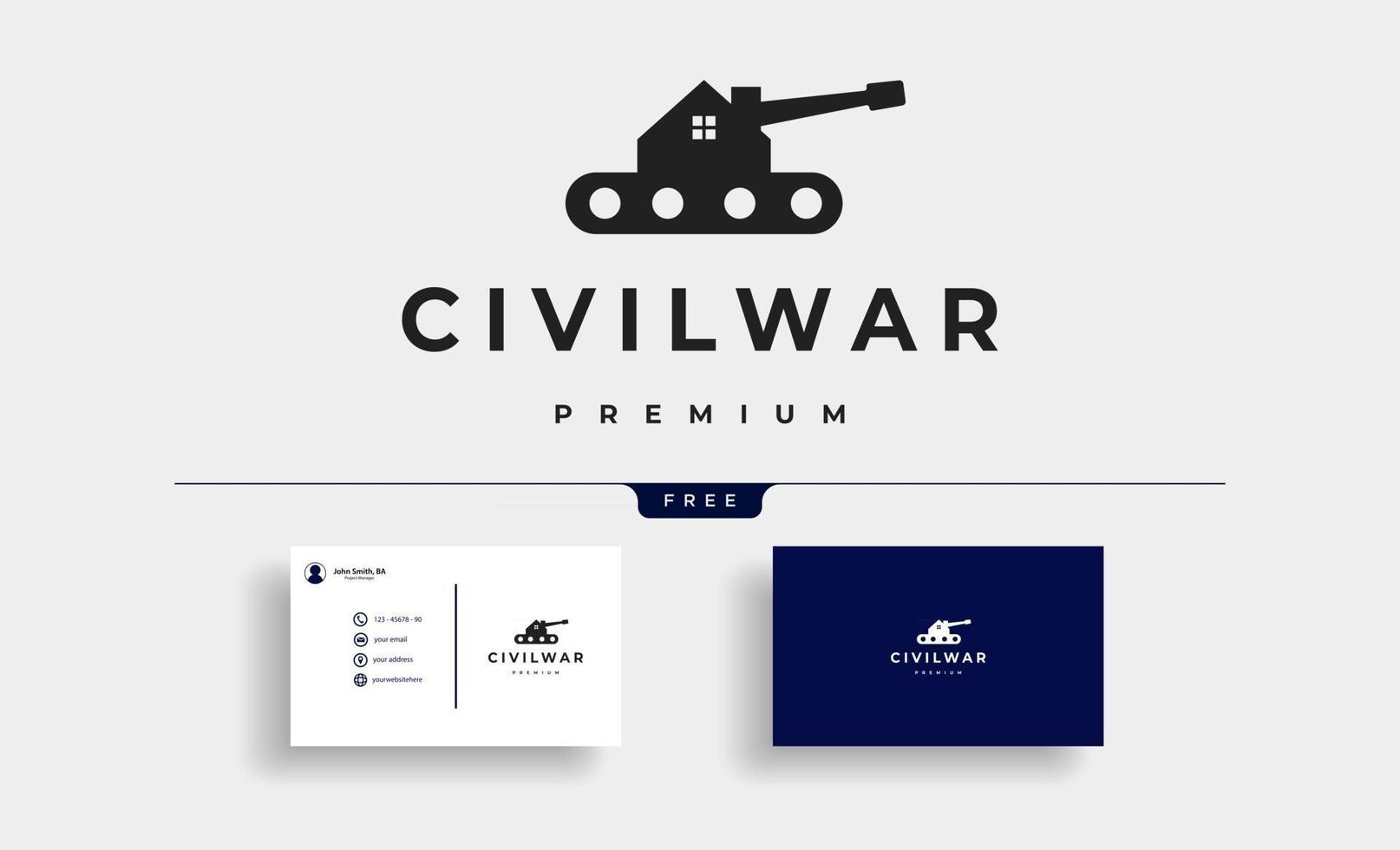 ilustração em vetor design de logotipo de casa de tanque militar