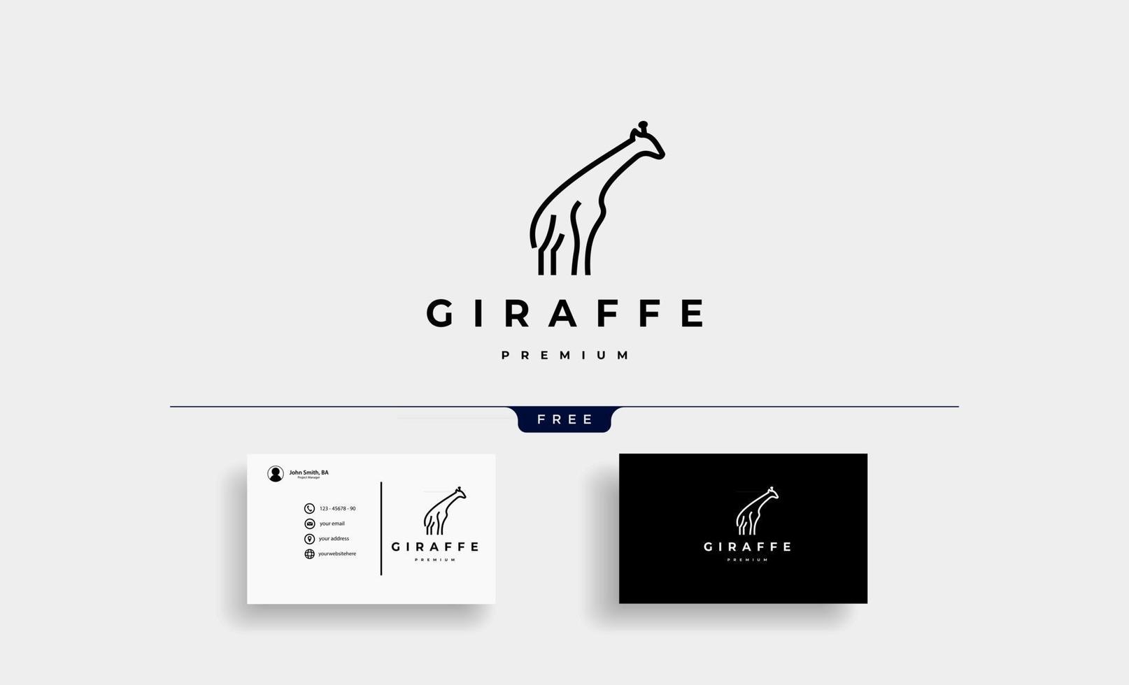 ilustração em vetor girafa logotipo ícone design