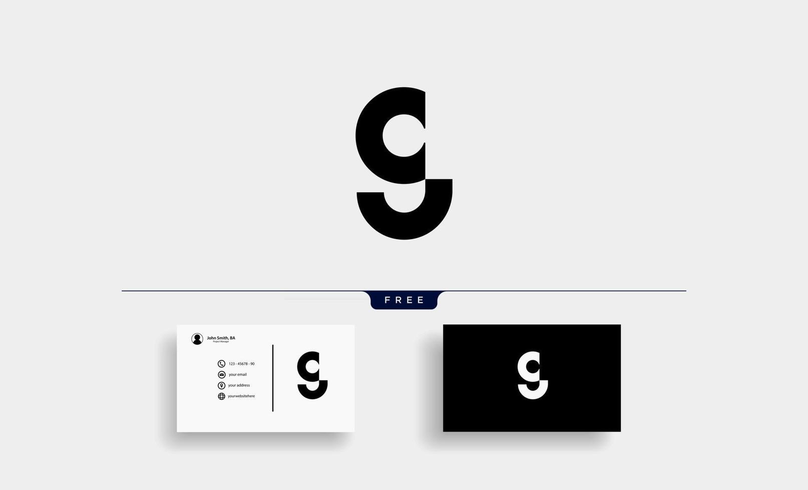 modelo de vetor de design de logotipo letter cg gc