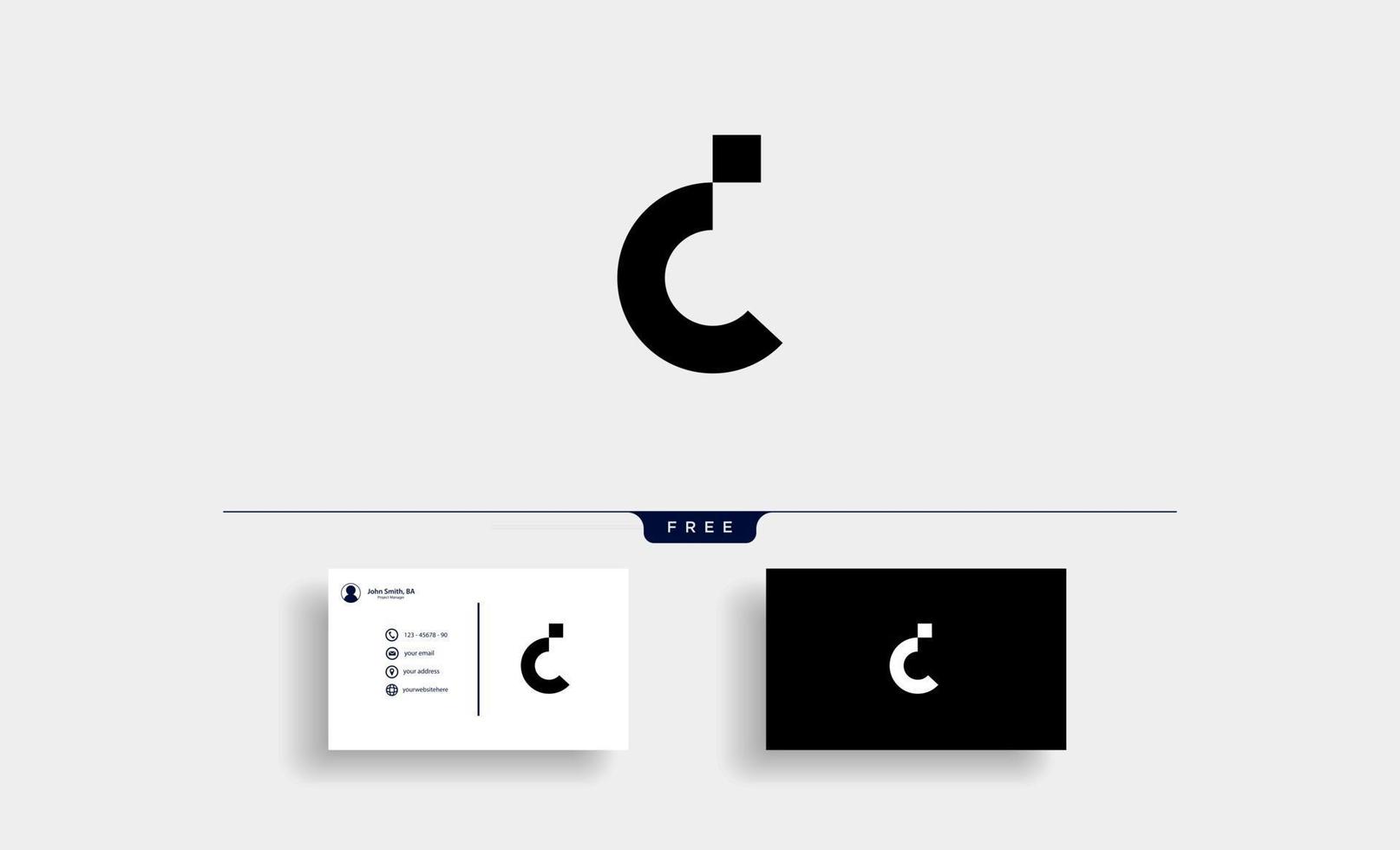 letra c vetor do logotipo do monograma moderno