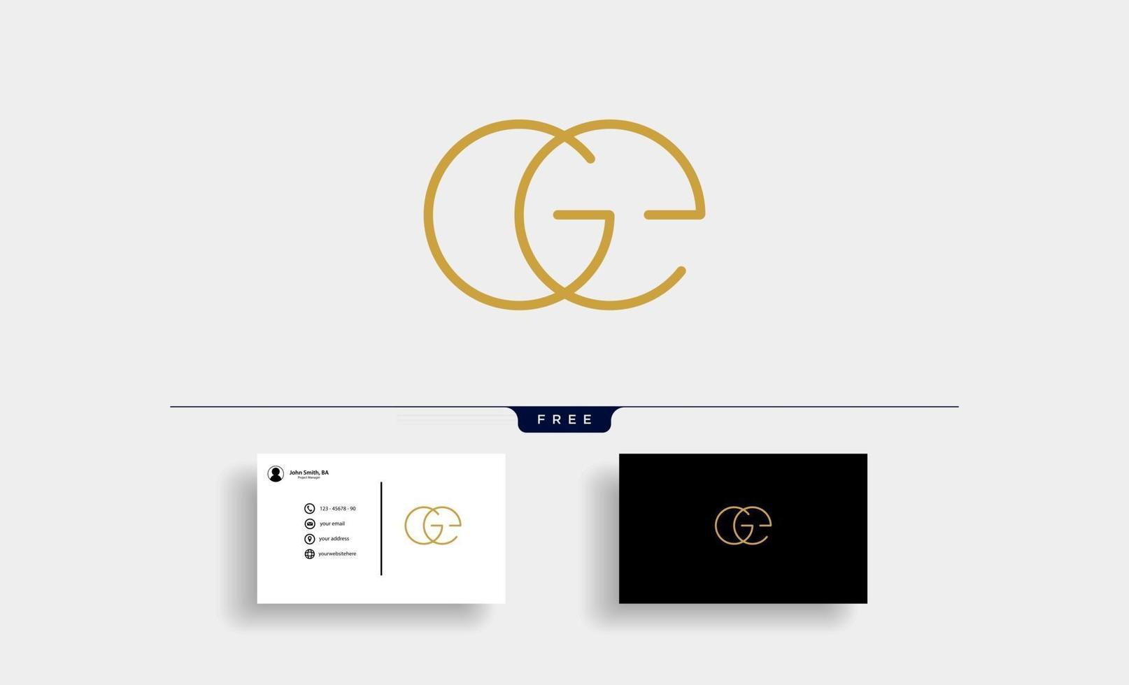 ge, por exemplo, ilustração em vetor logotipo monograma design