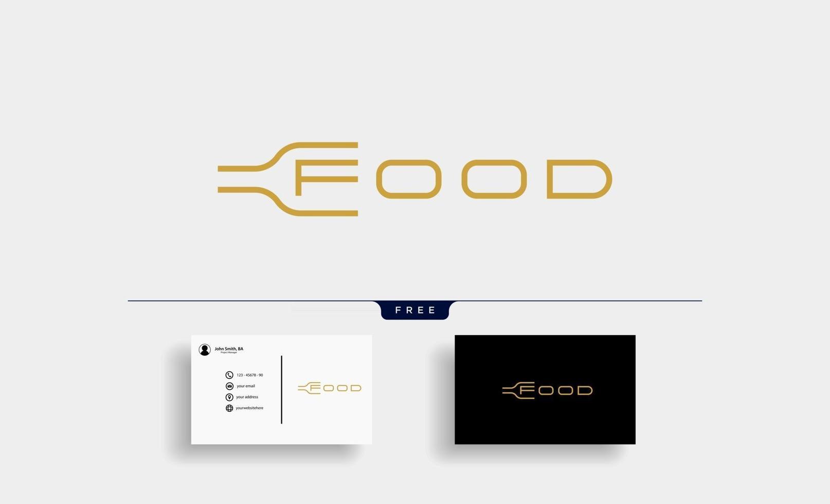 design de vetor de logotipo de texto de logotipo de alimentos