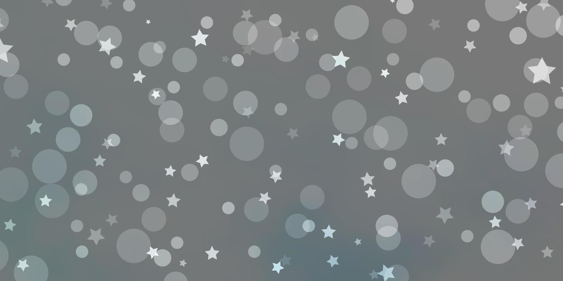 pano de fundo vector azul claro com círculos de estrelas