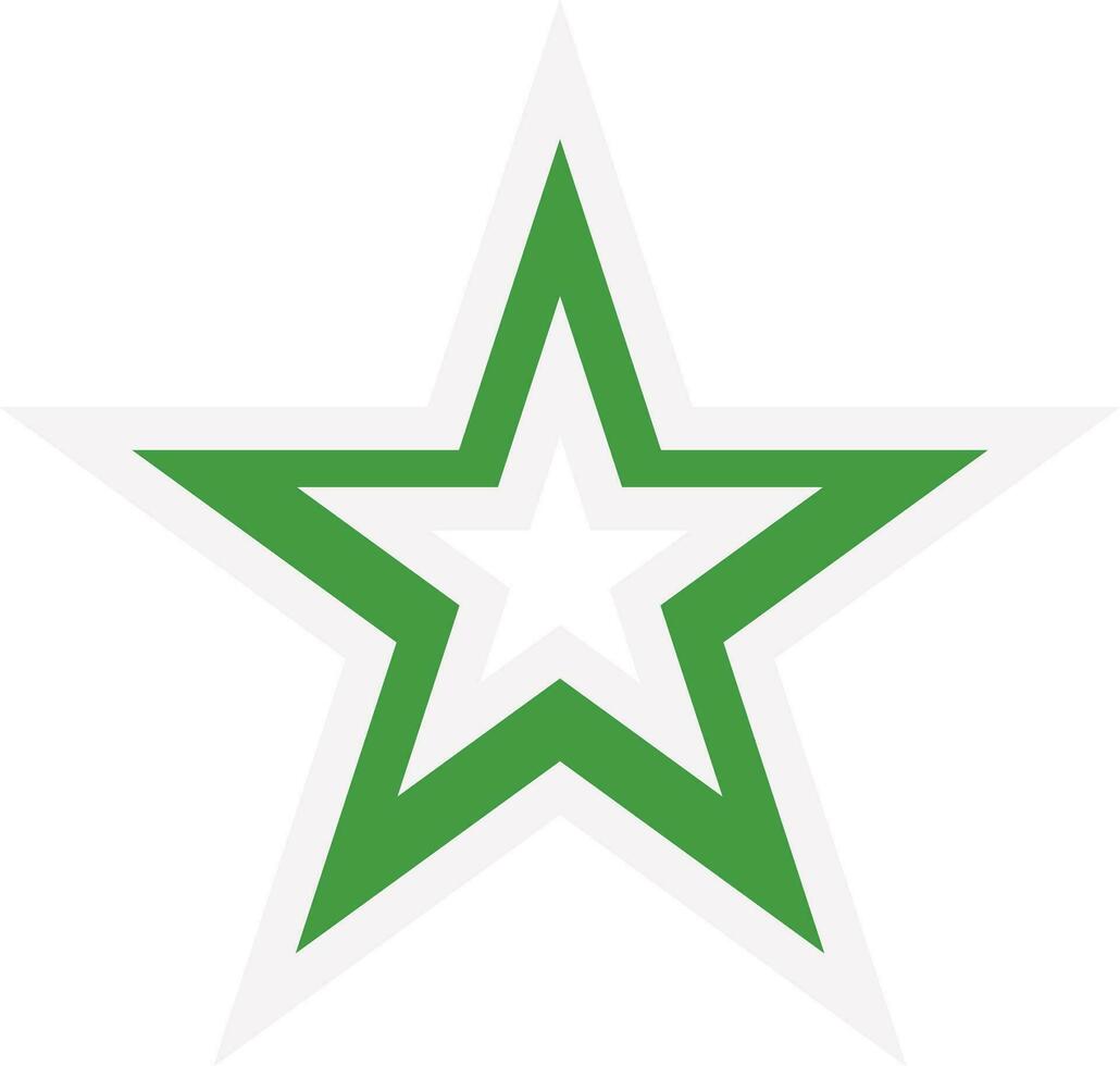 ilustração do Estrela ícone dentro verde cor. vetor