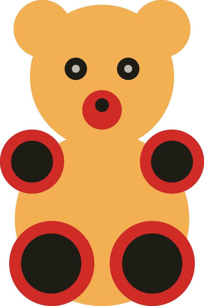 ilustração do colorida brincalhão Urso ícone. vetor