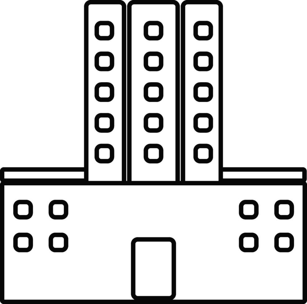 plano estilo ilustração do prédio. vetor