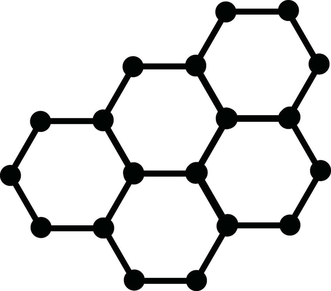 química hexagonal estrutura. vetor