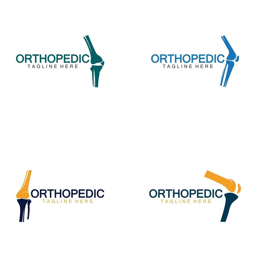 vetor de logotipo ortopédico saúde óssea