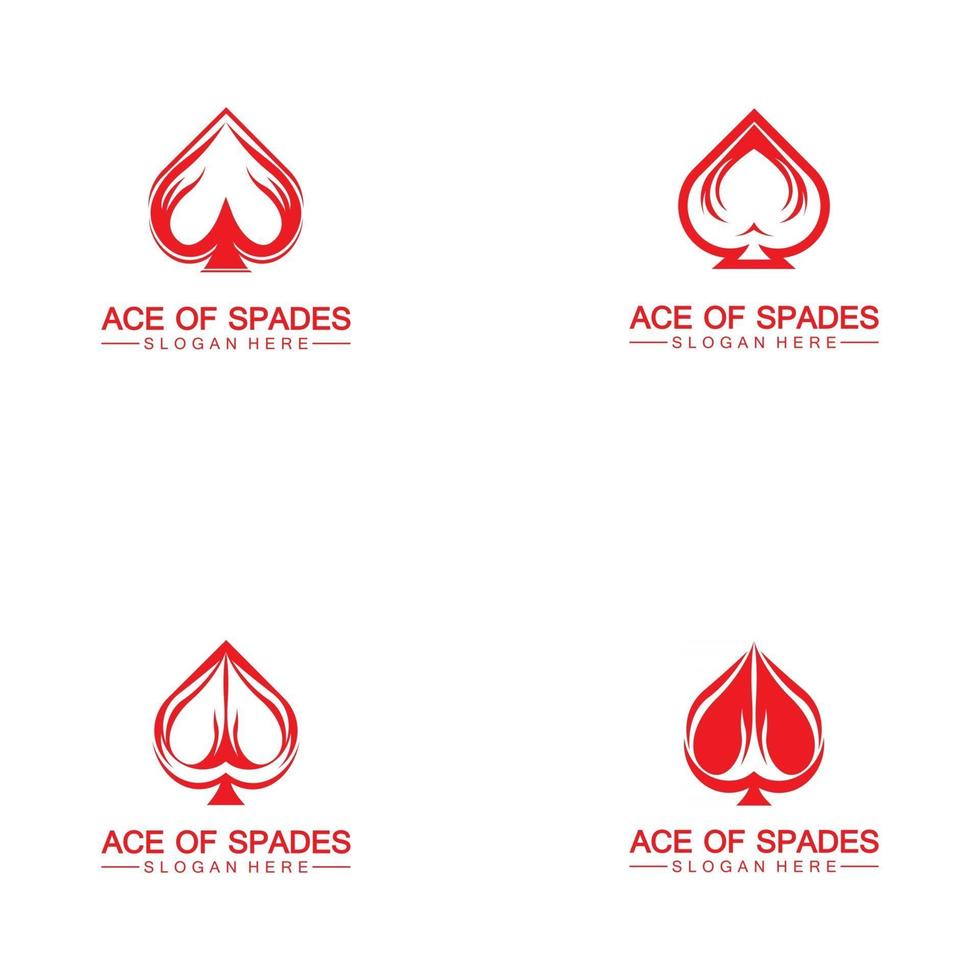 design do logotipo do ícone do ás de espadas vetor