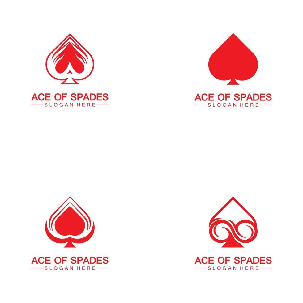 design do logotipo do ícone do ás de espadas vetor