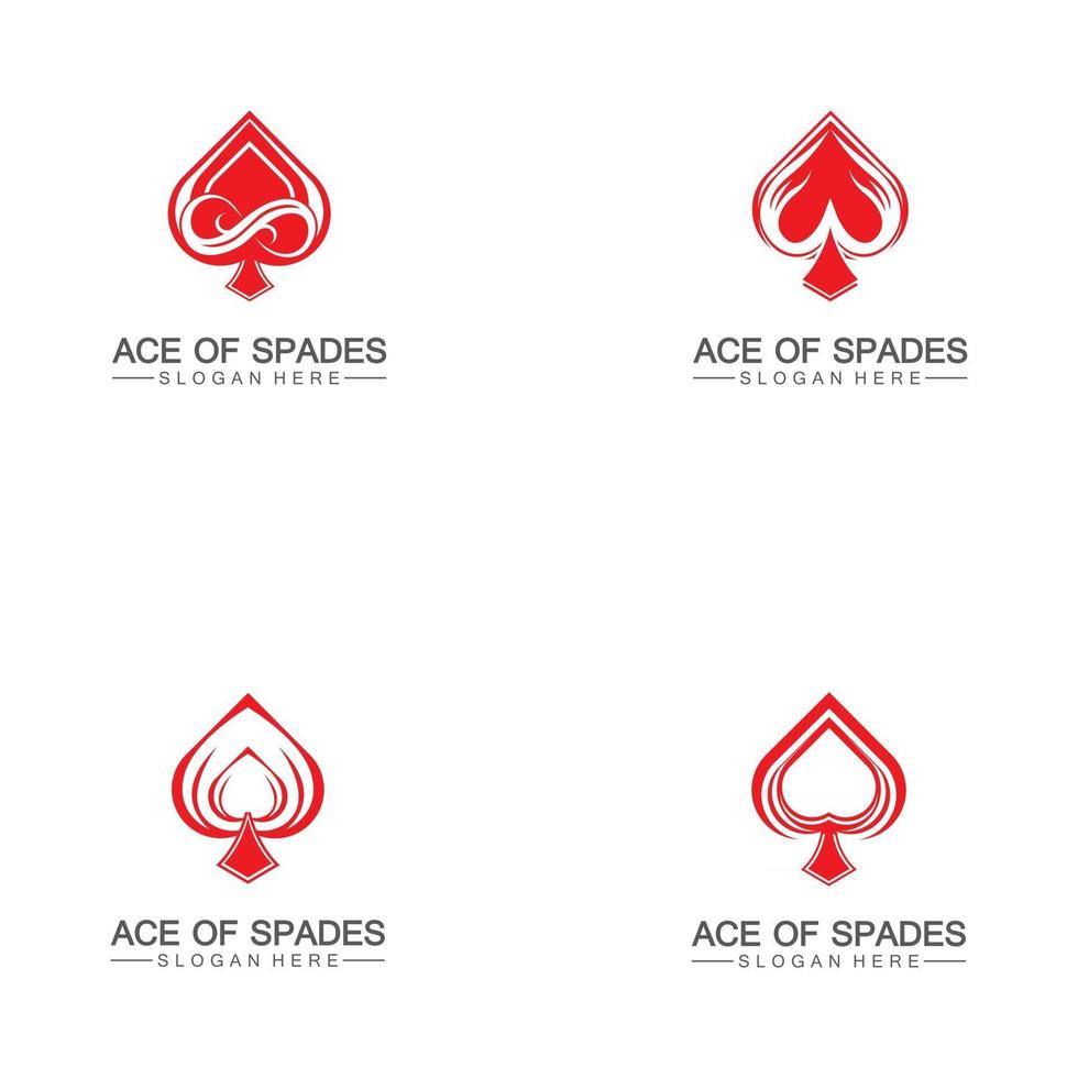 design do logotipo do ícone do ás de espadas vetor